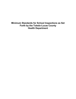 School Inspections Rules - Toledo Lucas County Health Department