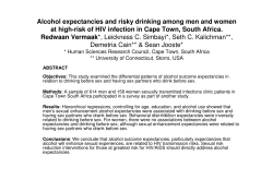 Alcohol expectancies and risky drinking among men and women at