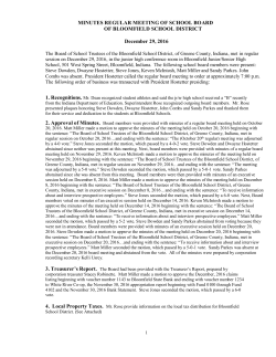 minutes of regular meeting of school board