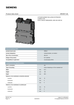Product data sheet 3RV2917-4A