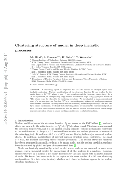 Clustering structure of nuclei in deep inelastic processes