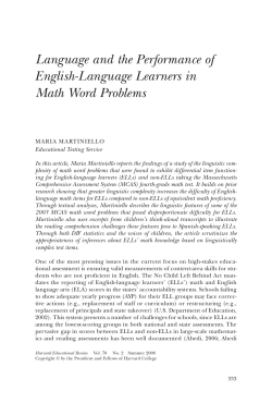 Language and the Performance of English