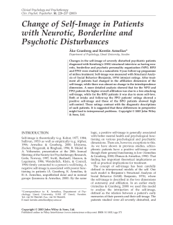 Change of self-image in patients with neurotic, borderline and