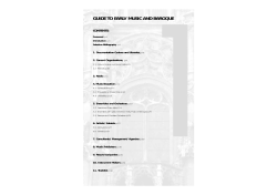 guide to early music and baroque