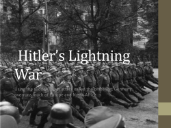 32.1 Hitler`s Lightning War - Period 4 World History Overview