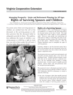 Rights of Surviving Spouses and Children