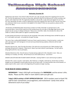 TO BE READ BY JESSICA GARDELLA WEDNESDAY: Today`s