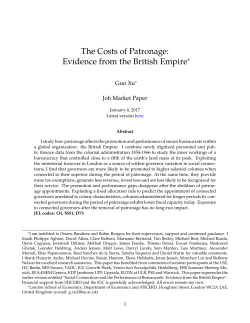 The Costs of Patronage: Evidence from the British Empire