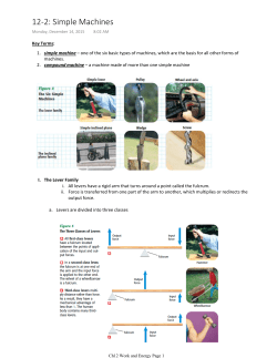 12-2 Simple Machines
