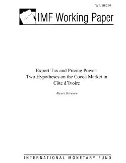 Export Tax and Pricing Power - AL