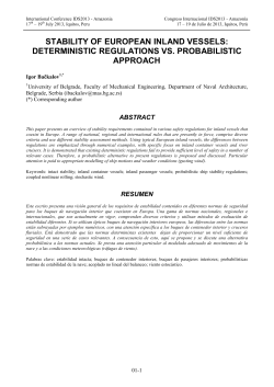 stability of european inland vessels: deterministic