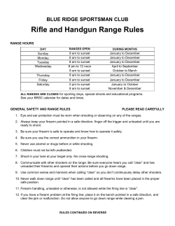 Rifle and Handgun Range Rules