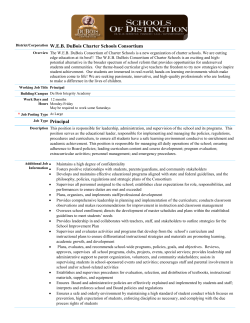 District/Corporation W.E.B. DuBois Charter Schools Consortium