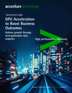 GPU Acceleration to Boost Business Outcomes