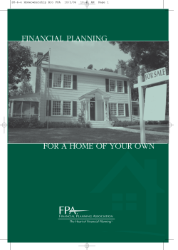 FOR A HOME OF YOUR OWN - American Pharmacists Association