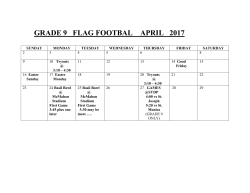 Grade 9 Flag Football Schedule