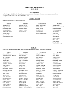 honors honors roll and merit roll 2014