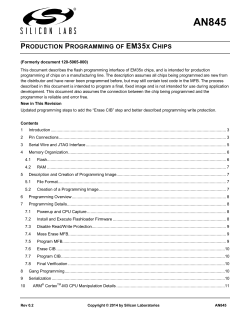 Production Programming of EM35x Chips