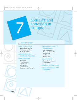 Conflict and Cohesion in Groups