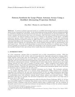 Pattern Synthesis for Large Planar Antenna Arrays Using a Modified