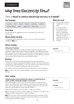 Cambridge Electricity Worksheets