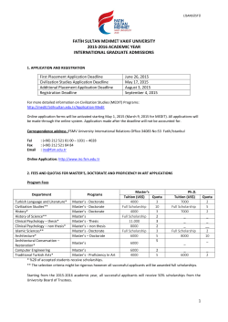 fati̇h sultan mehmet vakif university 2015