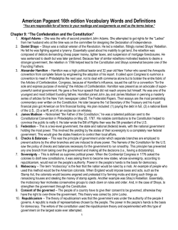 American Pageant 16th edition Vocabulary Words and Definitions