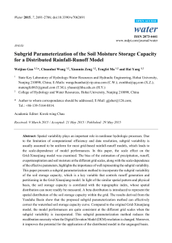 Subgrid Parameterization of the Soil Moisture Storage Capacity for a