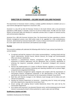 DIRECTOR OF FISHERIES - &pound;42,000 SALARY (&pound;61,000 PACKAGE)