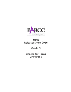Math Released Item 2016 Grade 5 Cheese for Tacos VH049385