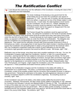 The Ratification Conflict