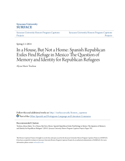 In a House, But Not a Home: Spanish Republican Exiles