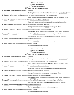 (1st) Copy the definition, (2nd) sample sentence and (3rd) make