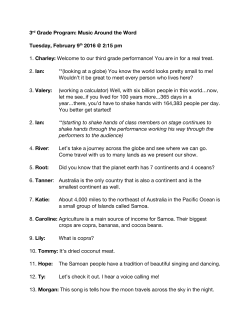 3rd Grade Program: Music Around the Word Tuesday, February 9th