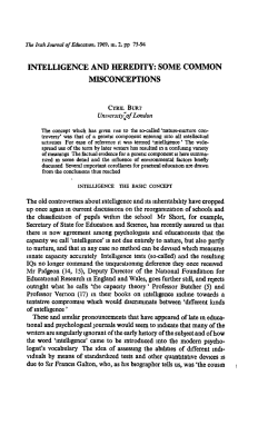 INTELLIGENCE AND HEREDITY: SOME COMMON
