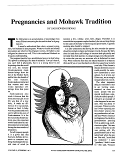 Pregnancies and Mohawk Tradition