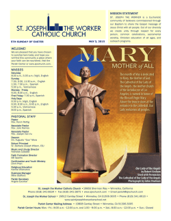 May 3: 5th Sunday of Easter