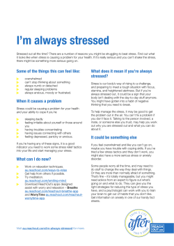 I`m always stressed - Toormina High School