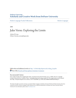Jules Verne: Exploring the Limits - Scholarly and Creative Work from