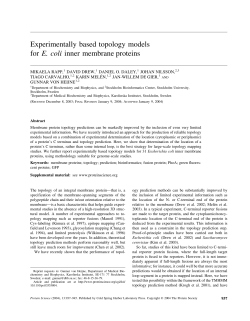 Experimentally based topology models for E. coli inner membrane