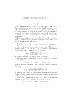 MODEL ANSWERS TO HWK #1 Part B 1. (a) The four vertices are (1