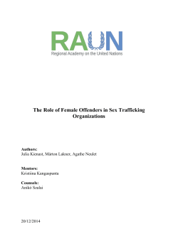 The Role of Female Offenders in Sex Trafficking Organizations