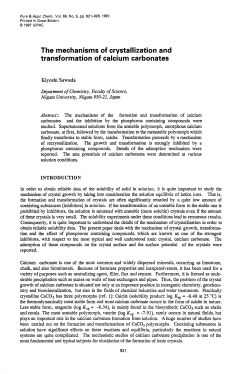 The mechanisms of crystallization and transformation of calcium