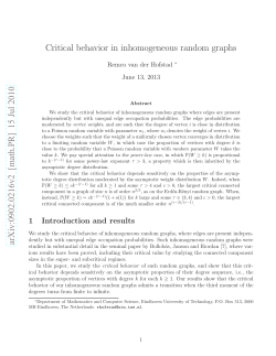 Critical behavior in inhomogeneous random graphs