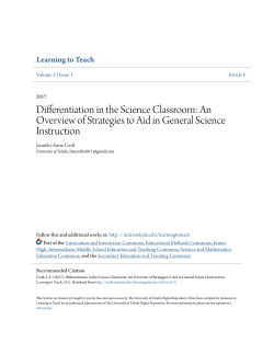 Differentiation in the Science Classroom