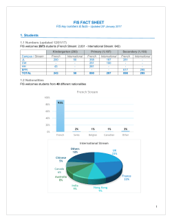 FIS FACT SHEET - French International School