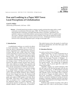Fear and Loathing in a Paper Mill Town: Local
