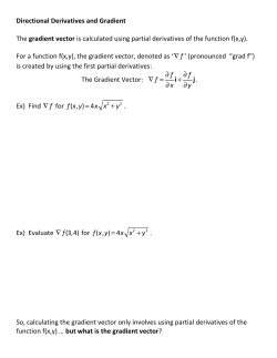 Directional Derivatives and The Gradient Vector
