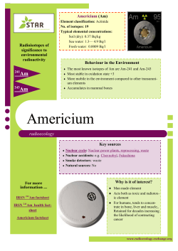 Americium - the Radioecology Exchange