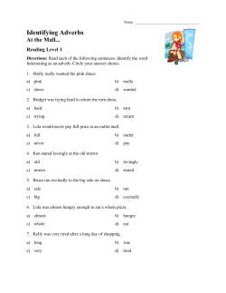 Identifying Adverbs At the Mall